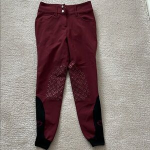 Cavalleria Toscana Burgundy Riding Pants
